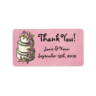 Wedding Cake Thank You Labels