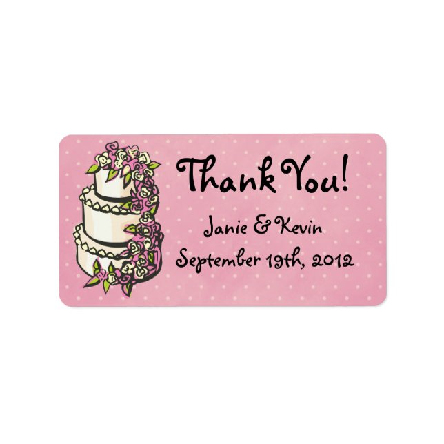 Wedding Cake Thank You Labels (Front)