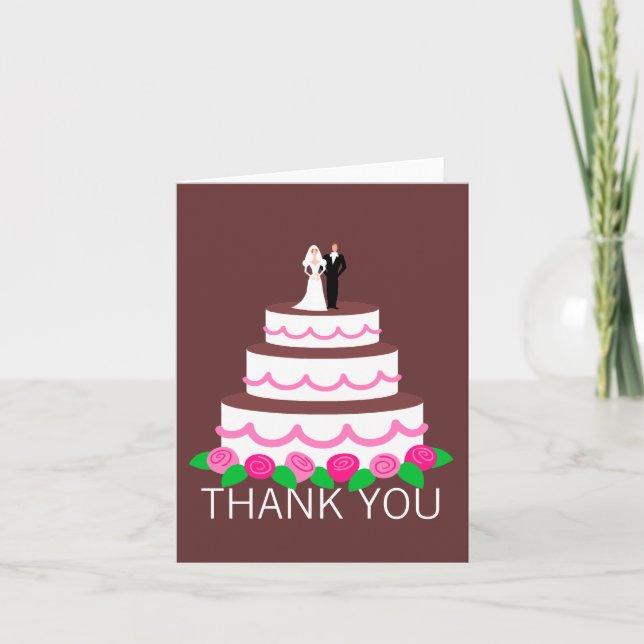 Wedding Cake Thank You Note Cards (Front)