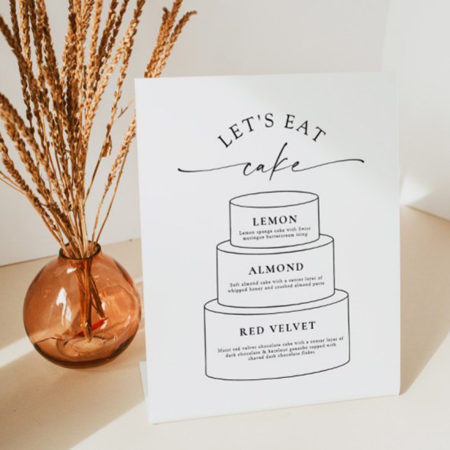 Wedding Cake Tier Flavor Description Pedestal Sign (Creator Uploaded)