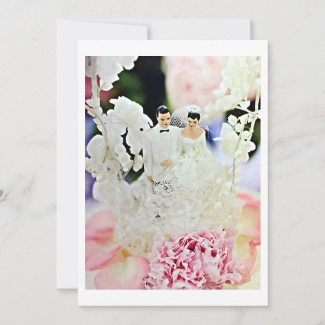 WEDDING CAKE TOPPER WEDDING PARTY INVITATION (Front)