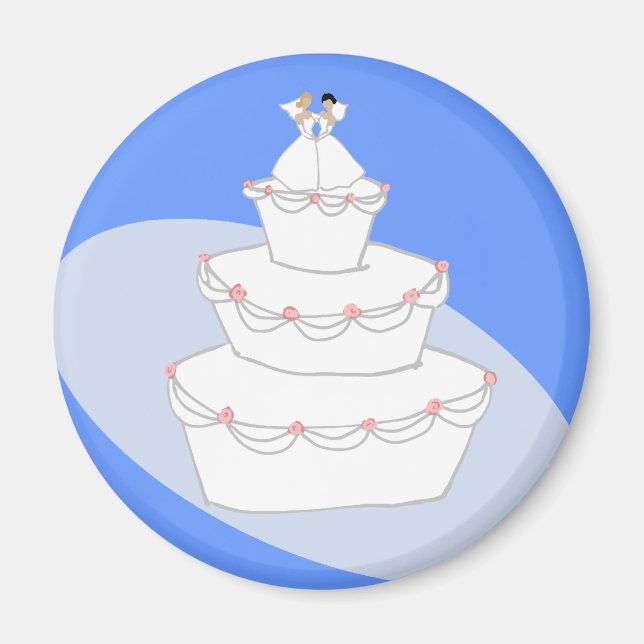 Wedding Cake Two Brides Magnet (Front)