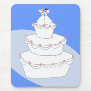 Wedding Cake Two Brides Mouse Mat
