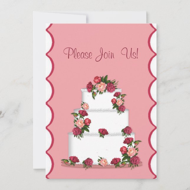 Wedding Cake Wedding Invitation (Front)