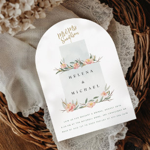 Wedding Cake Wedding Reception Arch Invitation