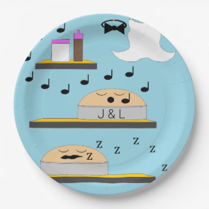 Wedding Cakes Before Frosting Paper Plate