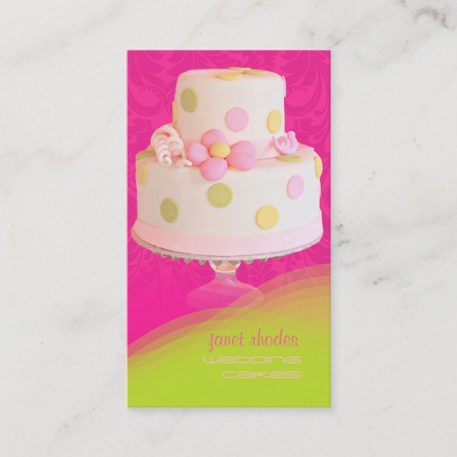 Wedding cakes pastry chef business card (Front)