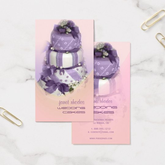 Wedding cakes pastry chef business card