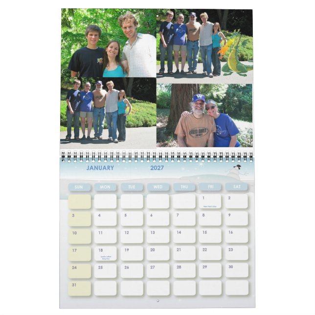 wedding calendar (Jan 2027)