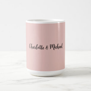 Wedding Calligraphy Elegant Rose Gold Plain Name Coffee Mug