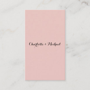 Wedding Calligraphy Elegant Rose Gold Plain Name Enclosure Card