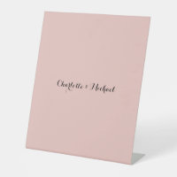 Wedding Calligraphy Elegant Rose Gold Plain Name