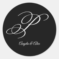 Wedding Calligraphy Fancy Letter P Monogram