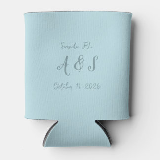 Wedding Can Cooler - Beachy