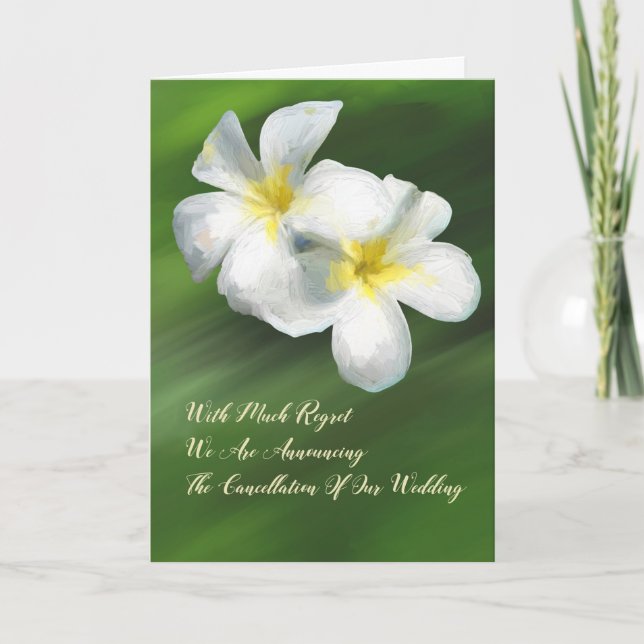 Wedding Cancelation Notice Card Frangapangie (Front)