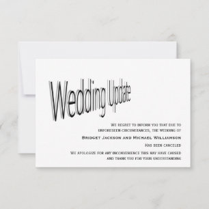 Wedding Cancellation Notification Save The Date