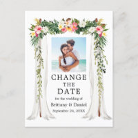 Wedding Canopy Tropical Floral Change The Date