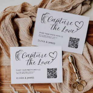 Wedding Capture The Love Card Template, QR Code