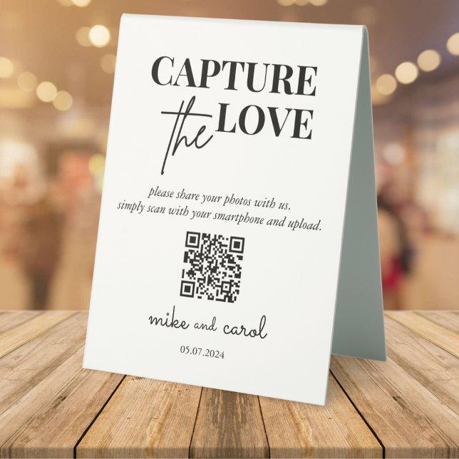 Wedding Capture The Love Photo Share QR Code  (Creator Uploaded)