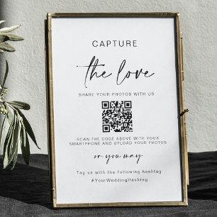 Wedding Capture The Love   Photo Sharing QR Code  Poster