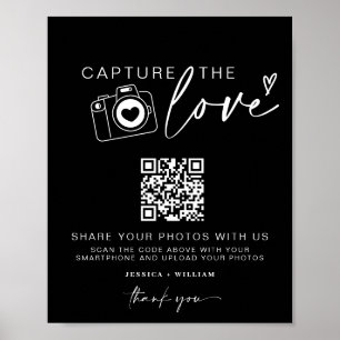 Wedding Capture The Love   Photo Sharing QR Code  Poster