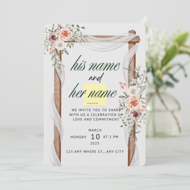 Wedding card (Standing Front)