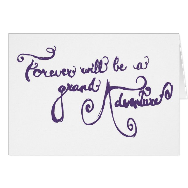 Wedding Card - A Grand Adventure (purple) (Front Horizontal)