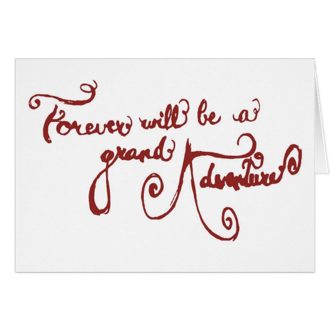 Wedding Card - A Grand Adventure (red) (Front Horizontal)