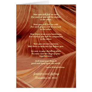 Wedding Card Apache Blessing, Custom, Southwest