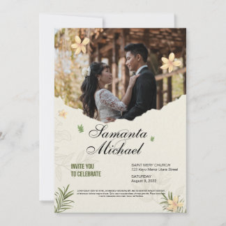 wedding card elegant with picture