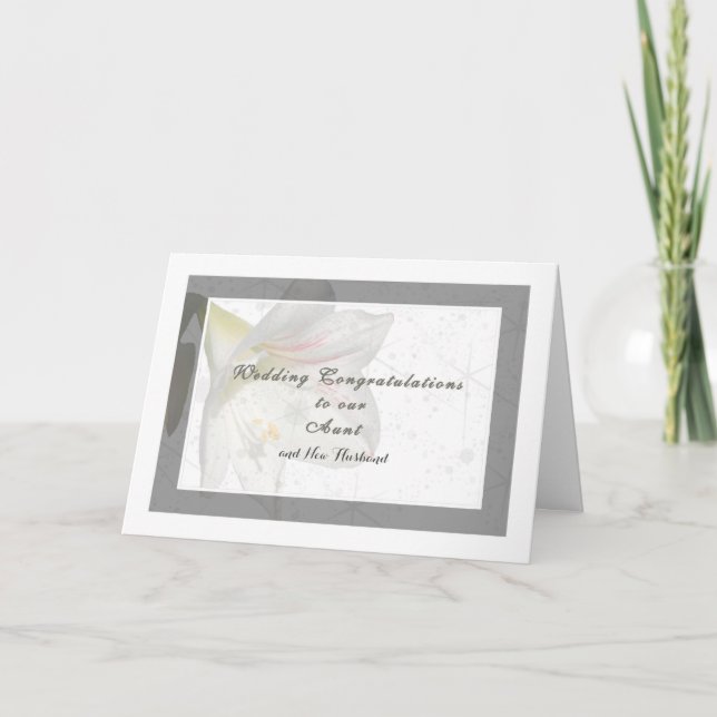 Wedding Card for Aunt & New Husband (Front)