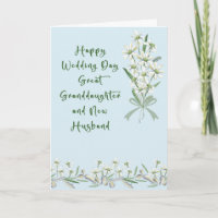 Wedding Card for Great Granddaughter & Husband