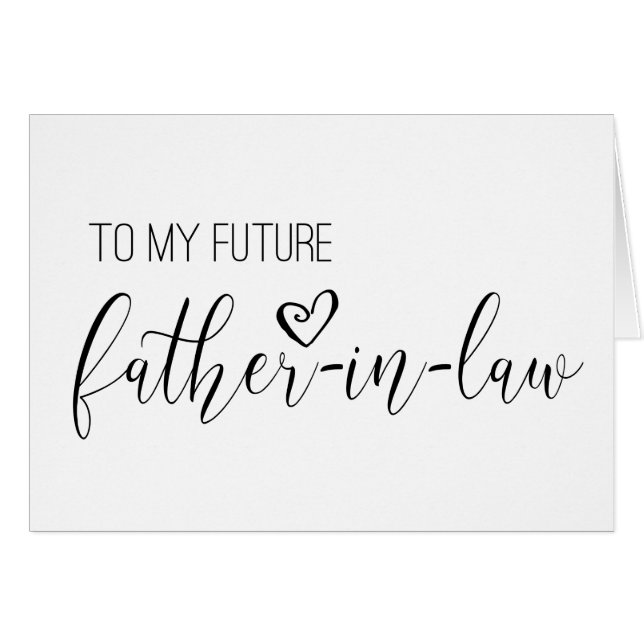 wedding card for the future Father-in-law (Front Horizontal)