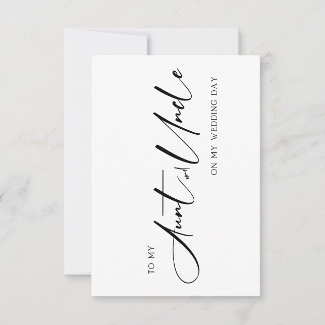 Wedding Card  for Your Aunt and Uncle  (Front)
