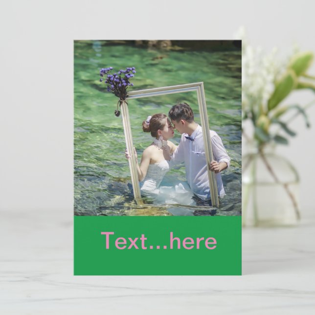 Wedding Card Instant Download Template (Standing Front)