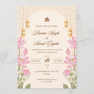 Wedding Card Invitation 5"7 inches cards