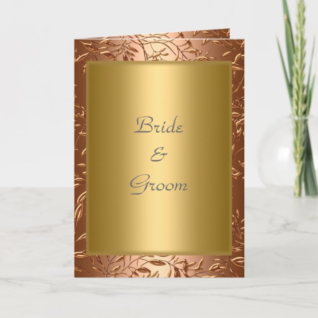 Wedding Card Invitation Gold (Front)