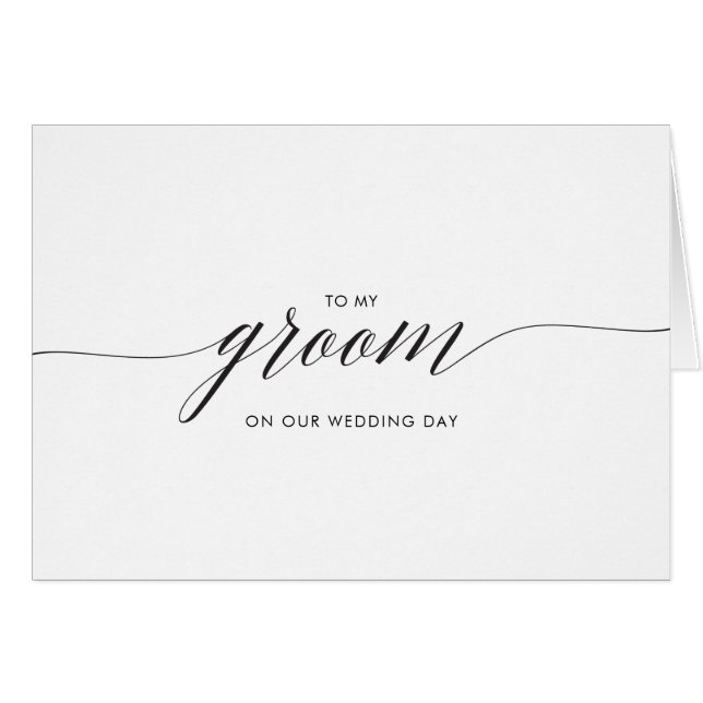Wedding Card to Groom, Keepsake, Love Note (Front Horizontal)