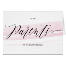 Wedding Card to Parents, Elegant, Wedding Keepsake