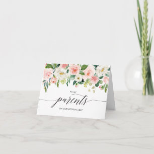 Wedding Card to Parents, Keepsake, Note