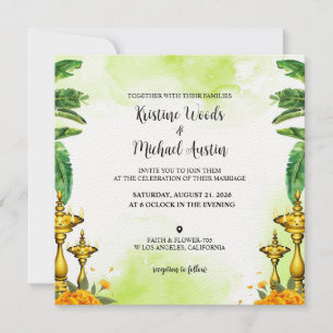 Wedding Card Water Colour Invitation