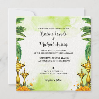 Wedding Card Water Colour Invitation