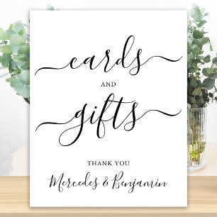 Wedding Cards and Gifts Sign Modern Calligraphy