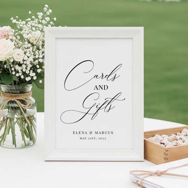 Wedding Cards and Gifts Sign Modern Elegant (Creator Uploaded)
