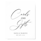 Wedding Cards and Gifts Sign Modern Elegant