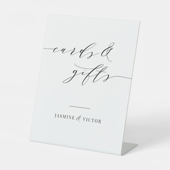 Wedding Cards & Gift Table Pedestal Sign J102 (Front)
