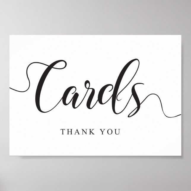 Wedding Cards Sign. Post Box Poster (Front)