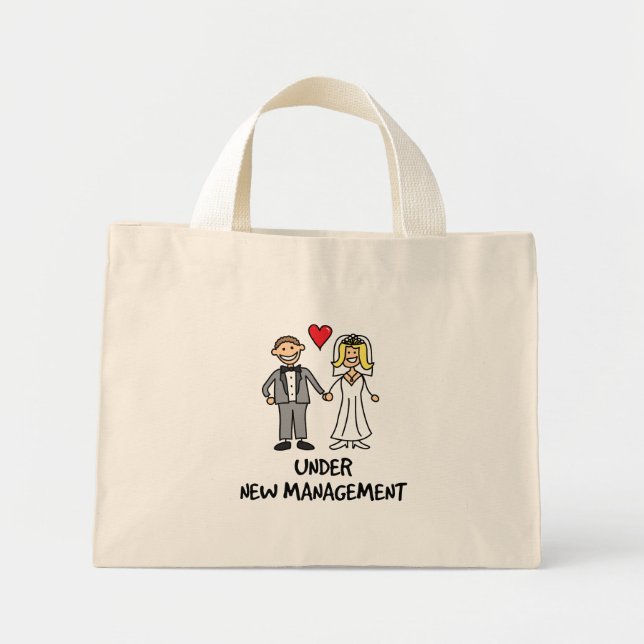 Wedding Cartoon - Under New Management Mini Tote Bag (Front)