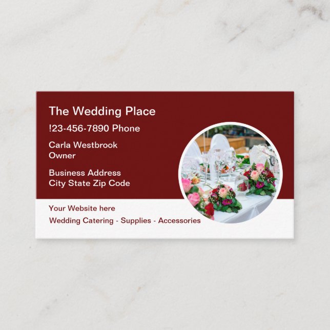 Wedding Catering And Supplies Business Card (Front)