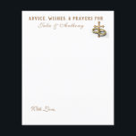 Wedding Catholic Christian Advice Prayers Wishes<br><div class="desc">Share your favourite prayers,  advice,  & wishes with the new Bride and Groom with our lovely wedding stationery with a gold cross and wedding rings.  All text and fonts can be modified.</div>